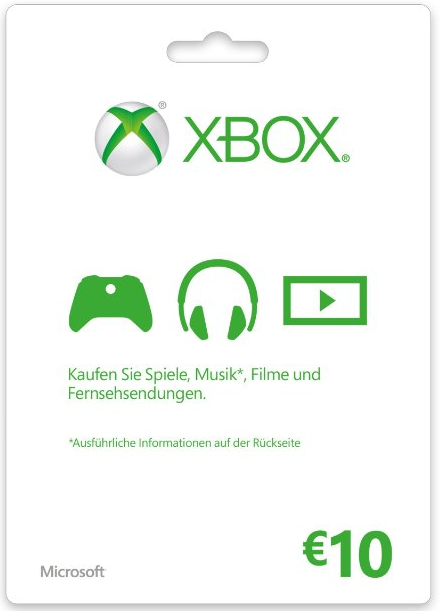 10 Xbox Gift Card Xbox Live Vouchers