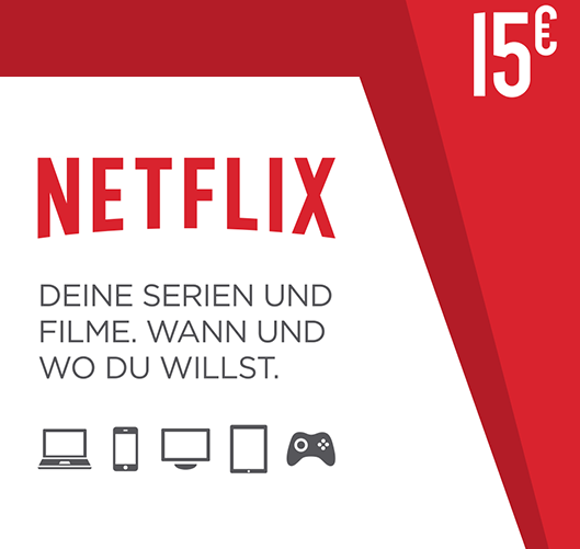 15€ Netflix prepaid card - Netflix - Vouchers